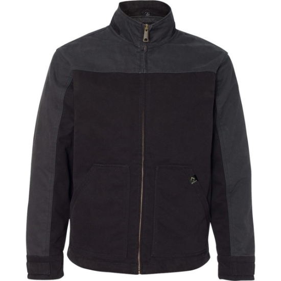 Custom Mens Tall Horizon Two-Tone Boulder Cloth™ Canvas Jacket Black/ Charcoal
