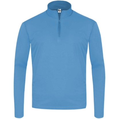 Custom Mens Quarter-Zip Pullover Columbia Blue