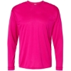 Custom Unisex Performance Long Sleeve T-Shirt Hot Pink