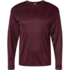 Custom Unisex Performance Long Sleeve T-Shirt Maroon