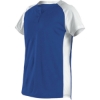 Custom Womens Two Button Fastpitch Jersey Royal/ White