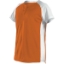 Custom Girls Two Button Fastpitch Jersey Orange/ White