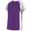 Custom Girls Two Button Fastpitch Jersey Purple/ White