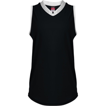Custom Womens Slide Fastpitch V-Neck Sleeveless Jersey Black/ White