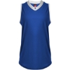Custom Womens Slide Fastpitch V-Neck Sleeveless Jersey Royal/ White