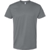 Custom Unisex USA-Made Performance T-Shirt Charcoal