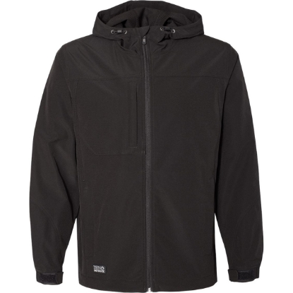 Custom Mens Apex Soft Shell Hooded Jacket Black