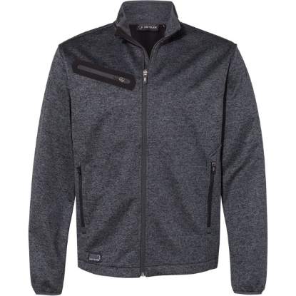 Custom Mens Atlas Sweater Fleece Full-Zip Jacket Charcoal