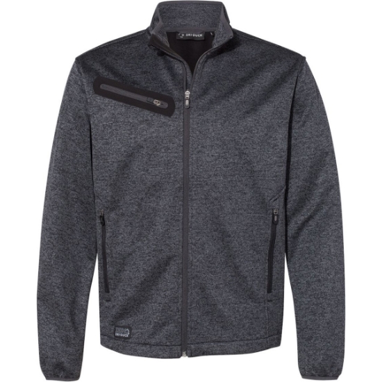 Custom Mens Atlas Sweater Fleece Full-Zip Jacket Charcoal