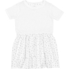 Custom Toddler Fine Jersey Dress White/ White Spot