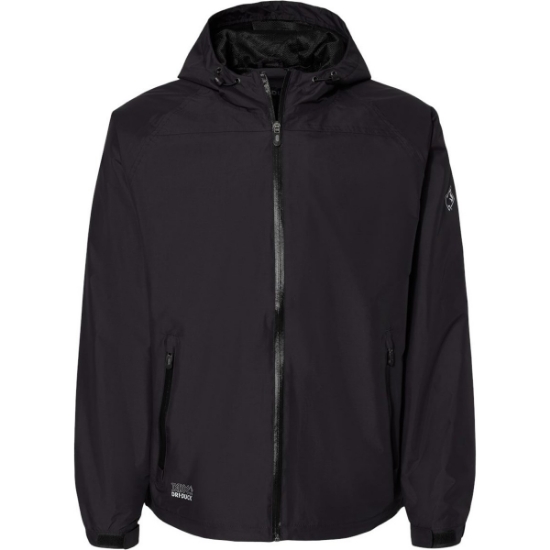 Custom Unisex Torrent Waterproof Hooded Jacket Black