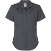 Custom Womens Industrial Short Sleeve Work Shirt Dark Charcoal