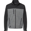 Custom Mens Tall Motion Soft Shell Jacket Black Heather/ Black