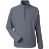 Custom Mens Coastal Woven Quarter-Zip Pullover Navy Blazer Heather