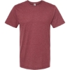 Custom Mens Premium Cotton Blend T-Shirt Burgundy Heather