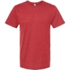 Custom Mens Premium Cotton Blend T-Shirt Red Heather