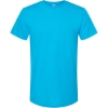 Custom Mens Premium Cotton Blend T-Shirt Turquoise Heather