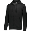 Custom Mens 60/40 Fleece Full-Zip Hooded Sweatshirt Black