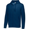 Custom Mens 60/40 Fleece Full-Zip Hooded Sweatshirt Navy