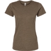 Custom Womens Premium Cotton Blend T-Shirt Brown Heather