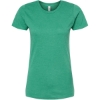 Custom Womens Premium Cotton Blend T-Shirt Kelly Heather