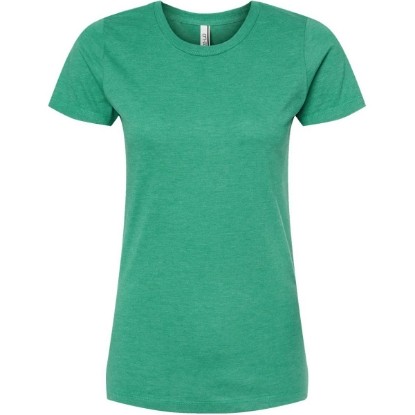 Custom Womens Premium Cotton Blend T-Shirt Kelly Heather