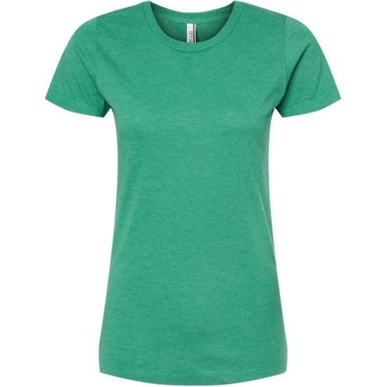 Custom Womens Premium Cotton Blend T-Shirt Kelly Heather