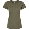 Custom Womens Premium Cotton Blend T-Shirt Olive Heather