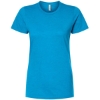 Custom Womens Premium Cotton Blend T-Shirt Turquoise Heather