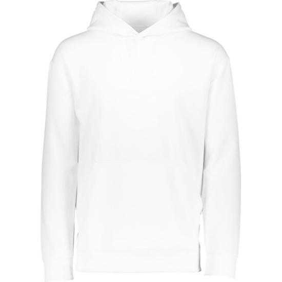 Custom Youth Wicking Fleece Hooded Sweatshirt White