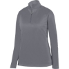 Custom Womens Wicking Fleece Quarter-Zip Pullover Graphite