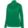 Custom Womens Wicking Fleece Quarter-Zip Pullover Kelly