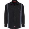 Custom Mens Tall Industrial Colorblocked Long Sleeve Shirt Black/ Dark Charcoal