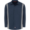 Custom Mens Tall Industrial Colorblocked Long Sleeve Shirt Dark Navy/ Smoke