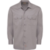Custom Mens Long Sleeve Work Shirt Silver Grey