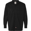 Custom Mens Tall Long Sleeve Work Shirt Black