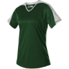Custom Girls V-Neck Fastpitch Jersey Forest/ White