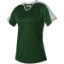 Custom Girls V-Neck Fastpitch Jersey Forest/ White