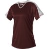 Custom Girls V-Neck Fastpitch Jersey Maroon/ White