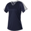 Custom Girls V-Neck Fastpitch Jersey Navy/ White