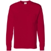 Custom Mens Authentic Long Sleeve Pocket T-Shirt Deep Red