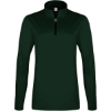 Custom Womens Quarter-Zip Pullover Forest