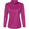 Custom Womens Quarter-Zip Pullover Hot Pink