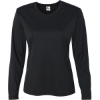 Custom Womens Performance Long Sleeve T-Shirt Black