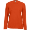 Custom Womens Performance Long Sleeve T-Shirt Burnt Orange