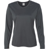 Custom Womens Performance Long Sleeve T-Shirt Graphite