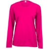 Custom Womens Performance Long Sleeve T-Shirt Hot Pink
