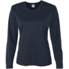 Custom Womens Performance Long Sleeve T-Shirt Navy