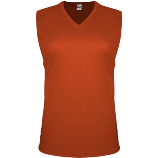 Custom Womens Sleeveless V-Neck T-Shirt Burnt Orange