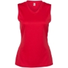 Custom Womens Sleeveless V-Neck T-Shirt Red